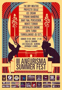 Cartel Aneurisma Summer Festival 2014 Almería